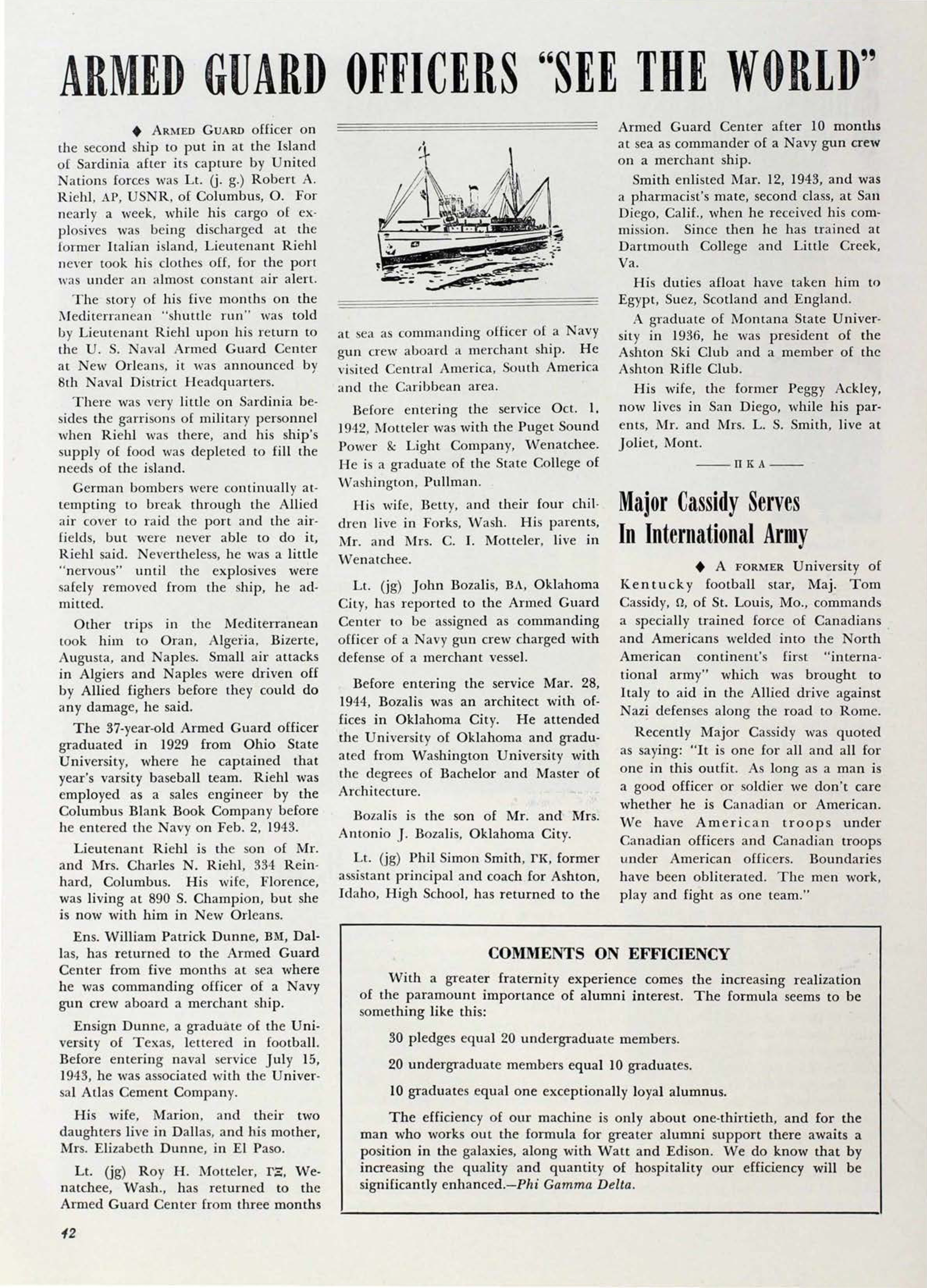 Comments On Efficiency